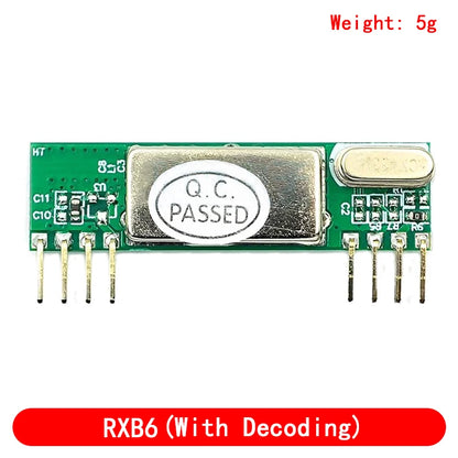 RXB60 433MHz Superheterodyne Wireless Receiver Module – No Decoding