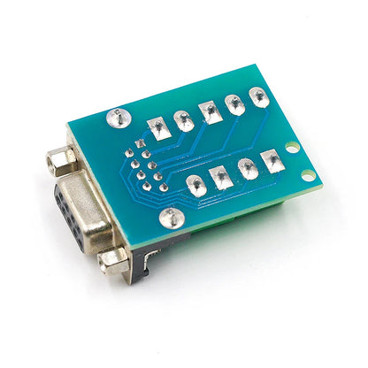 D-Sub 9-Pin DB9 RS232 Serial to Terminal Adapter Connector Breakout Board, Female and Male