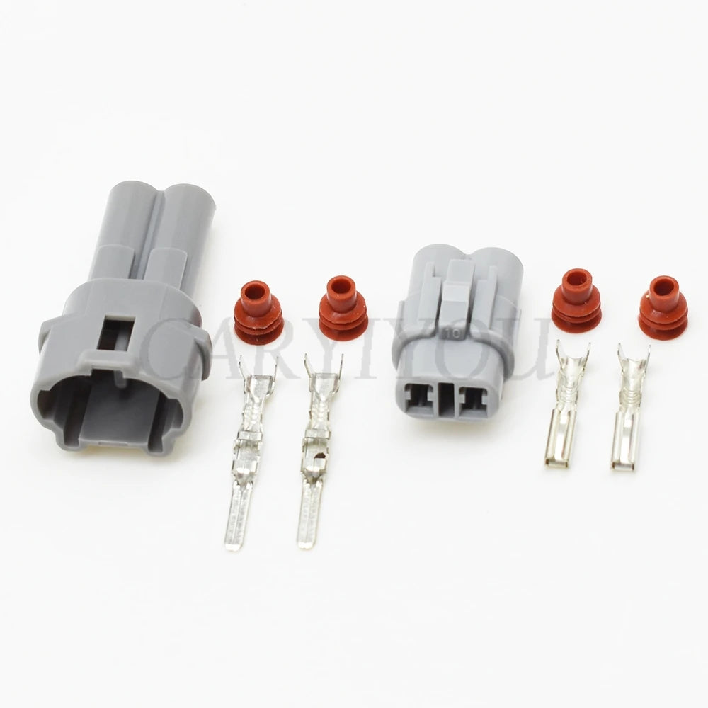 2 Pin 2mm Sealed Connector 6180-2321 6187-2311 DJ7026-2 PA66 Gray Black Waterproof for Honda