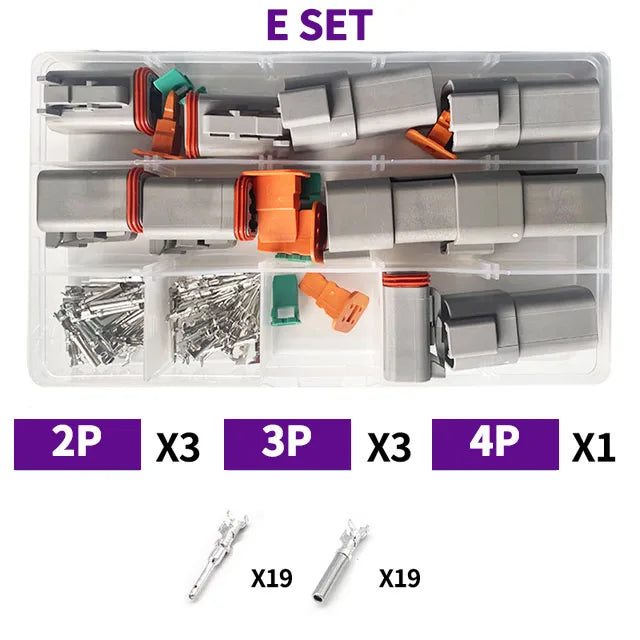 Deutsch DT Series Waterproof Connector Kit with Pins DT06-2/3/4/6S DT04-2/3/4/6P