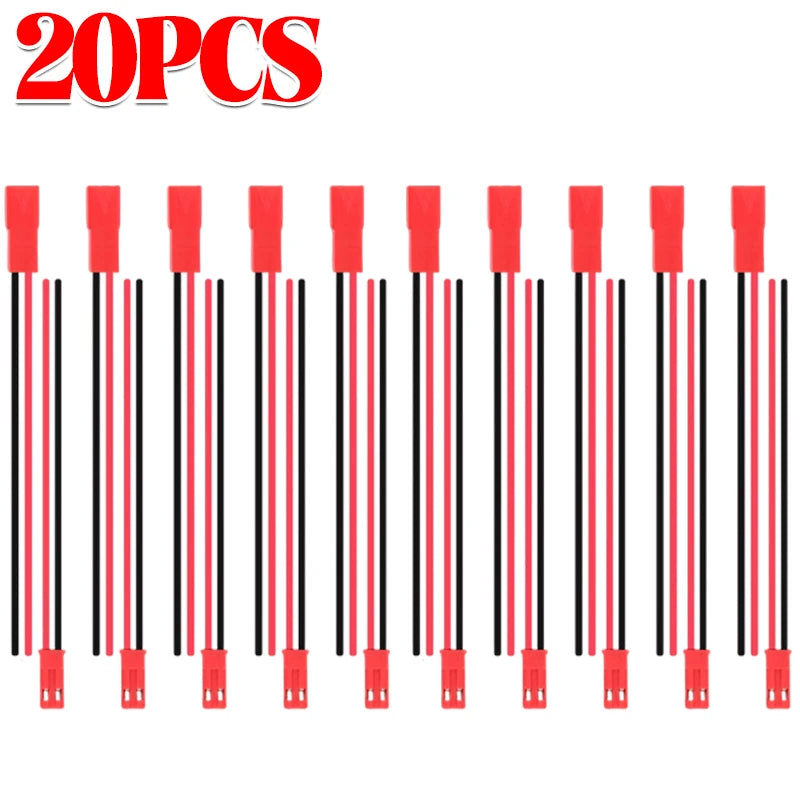 20x JST 2 Pin Male Female Plug Connector, Wire Plug Jack Terminals, Copper Wire Cable Adapter for LED Lamp Strip