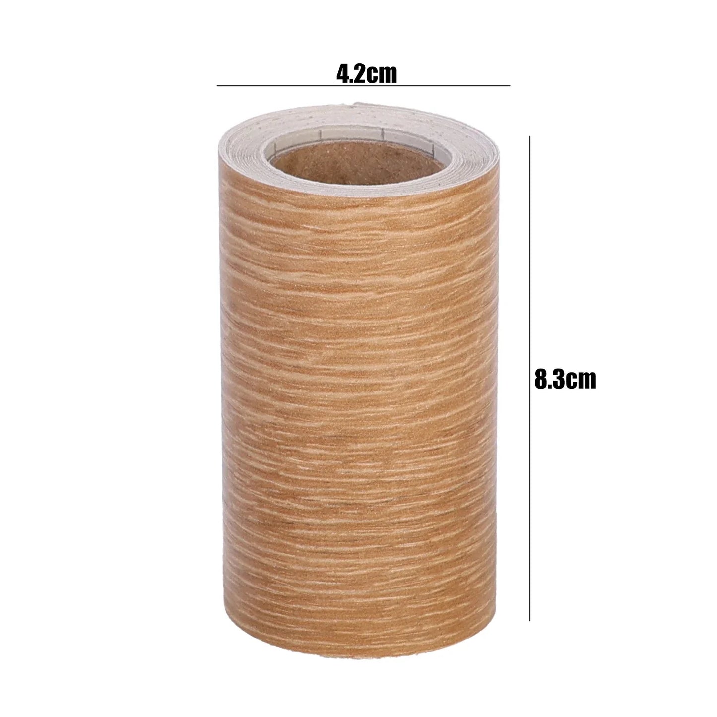5M/Roll Wood Grain Door Frame Edge Repair Tape – Self-Adhesive Hole Patching & Furniture Refurbishment Tape for Wooden Door Repair