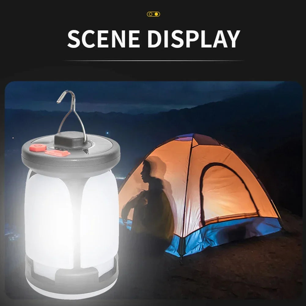 Solar Outdoor Light Camping Lights Charging Emergency Lighting Tent Light Ultra Long Battery Life Folding Hanging Camping Lights