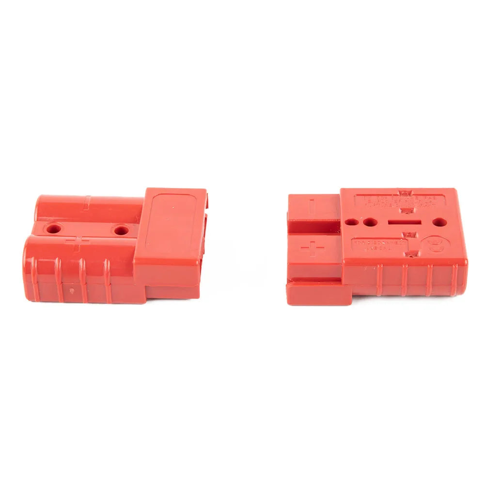 50A Anderson Plug Connector 600V Grey Red Straight Plug for Solar Cable, Ships Yachts RVs, 6AWG