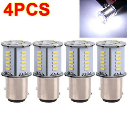 1/4pcs 1157 Strobe Brake Light Streamer BAY15D P21/5W DRL Reversing Parking Turn Signal Stop Tail Lamp for Auto Motorcycle