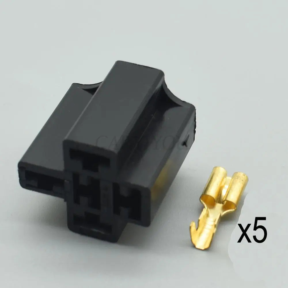 5 Pin 6.3mm Automotive Relay Socket DJJ7051-6.3-21 PA66 Instrument Large Current Unsealed Plug