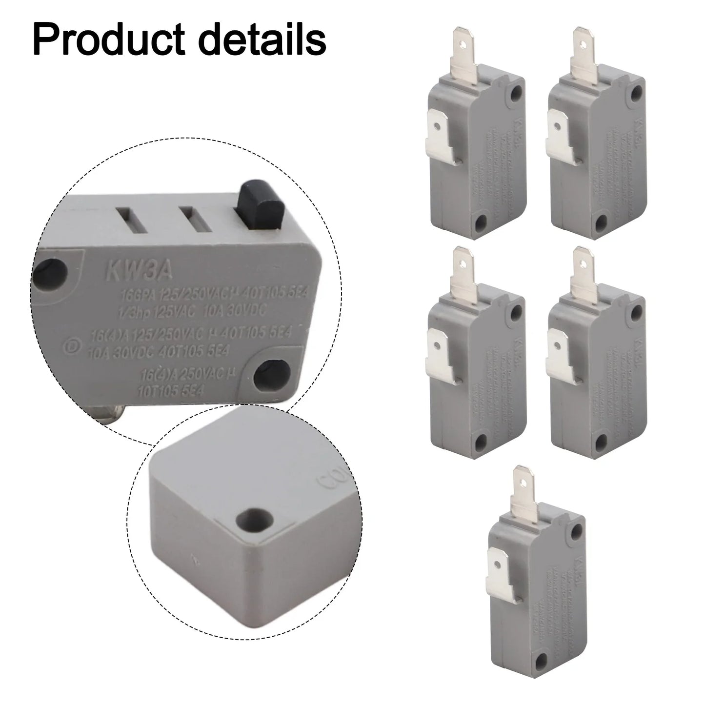 Travel Switch for KW3A Microwave Oven Normally Open Limit Switch Suitable for Use with Kitchen Appliance Repairs