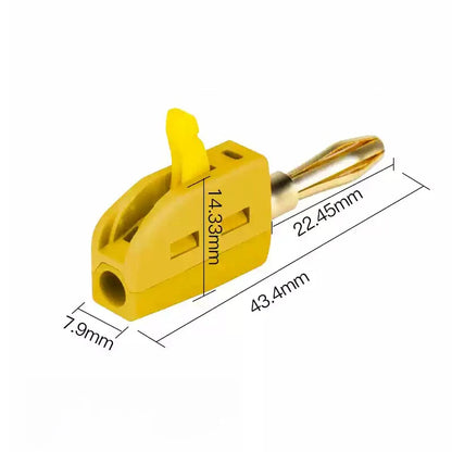 New Portable 32A 4mm Banana Plug High Current Quick Connect Gold-Plated Banana Connectors Audio Copper Speakers Amplifier