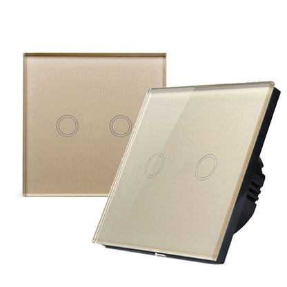 2-Gang Touch Switch Touch Dimmer Switch Office Lighting Home Decor 30 -90 Brightness Dimming No Neutral Wire Required