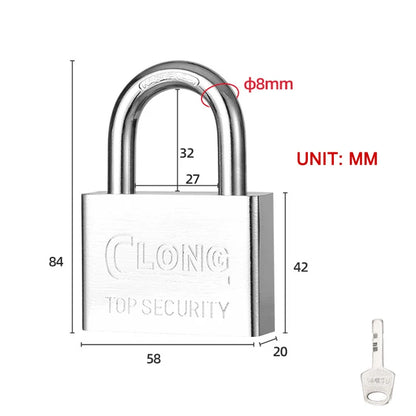 Stainless Steel Waterproof Padlock Same Key Open All Locks