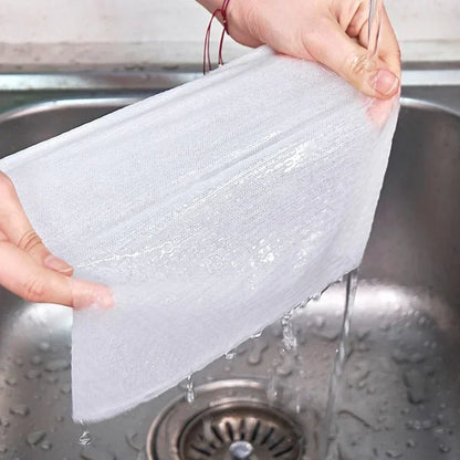 600/100pcs Reusable Kitchen Disposable Rags Reusable Non-Woven Cleaning Cloths Washing Dishcloths Rag Cloth Towels Scouring Pads