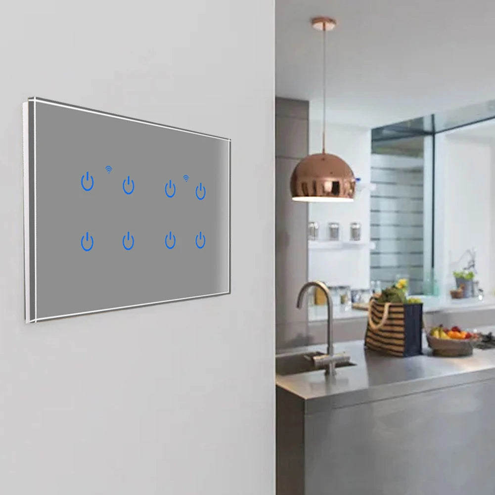 Home Automation Smart Home Experience WiFi Touch Switch Voice Control Switch Smart Home 100-240Vac 50 60Hz Sleek Modern Design