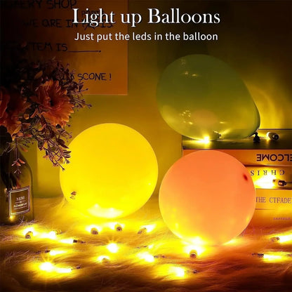 Mini LED Bulbs with Hanging Hooks Waterproof Battery Control Warm White Lamps for Balloons Lanterns Innner LightsOutdoor Light