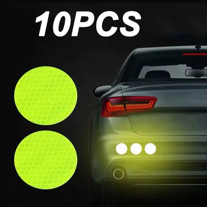 Car Bumper Reflective Safety Strip Stickers – Warning Reflector Tape Decals for Auto Exterior (10pcs/Set)