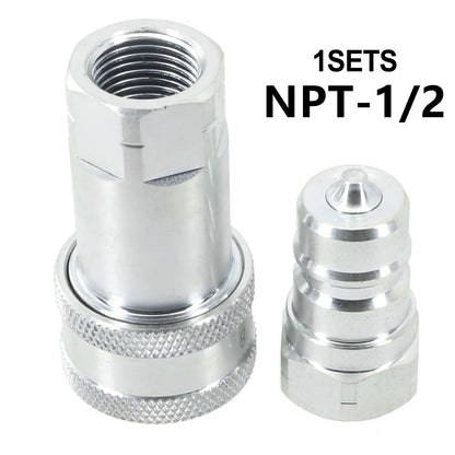 Quick Release Fitting ISO7241-A NPT ISO A Hydraulic Coupling Connector 1/4" 3/8" 1/2" 3/4" NPT1  Quick Change Interface