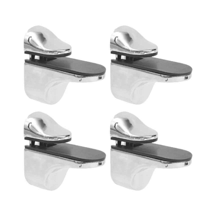 4/1pcs Adjustable Glass Shelf Holder Clamp Bathroom Support Brackets Shelves Holder Wood Shelves Support Shelf Bracket For Glass