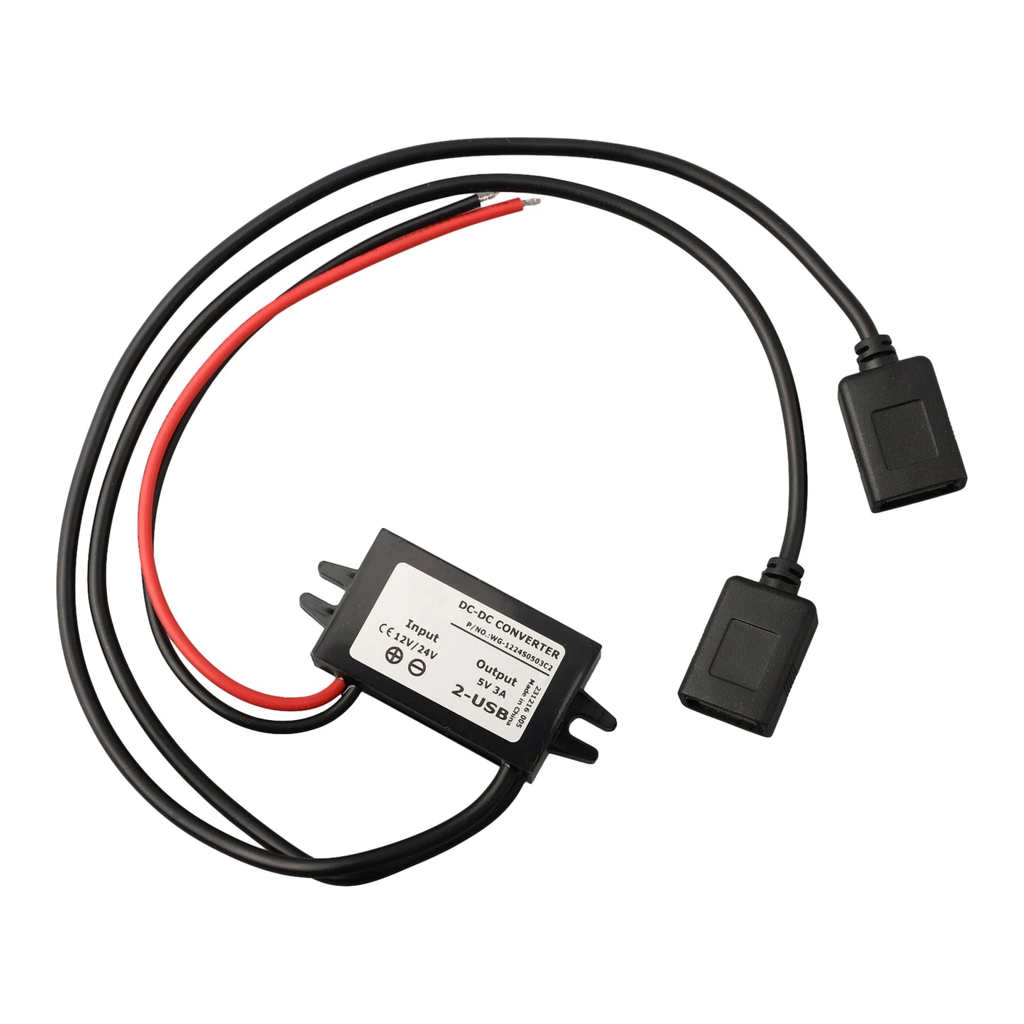 Converter 2 USB 3A 5V DC 3A Converter WG-1224S0503C2 63*27*14mm Car Charger Adapter Power Converter USB Converter