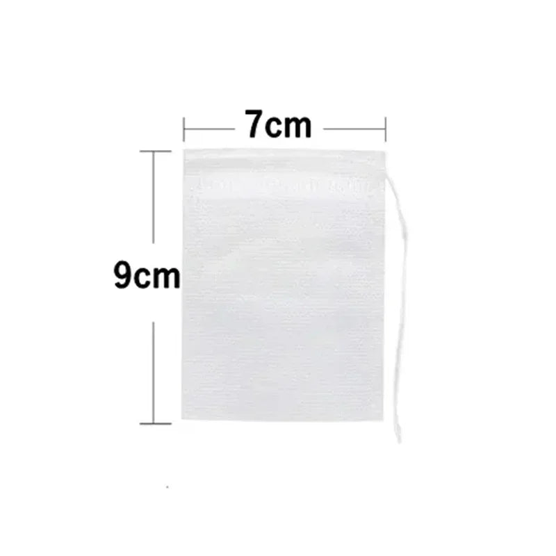 300/50PCS Disposable Tea Filter Bags Non-woven Fabric Tea Bag with Drawstring Kitchen Filter Paper for Coffee Herb Loose Tea