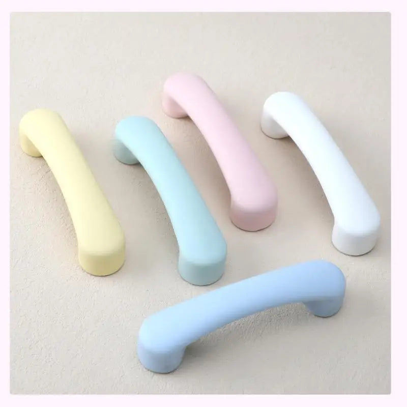 1pc Children's Furniture Handles Nordic Ceramic Children Room Cabinet Handles Macaron Colorful Round Drawer Knobs And Pulls