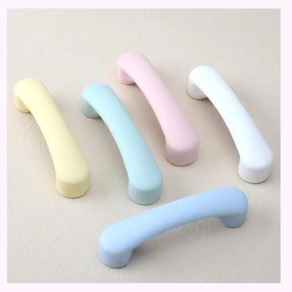 1pc Children's Furniture Handles Nordic Ceramic Children Room Cabinet Handles Macaron Colorful Round Drawer Knobs And Pulls