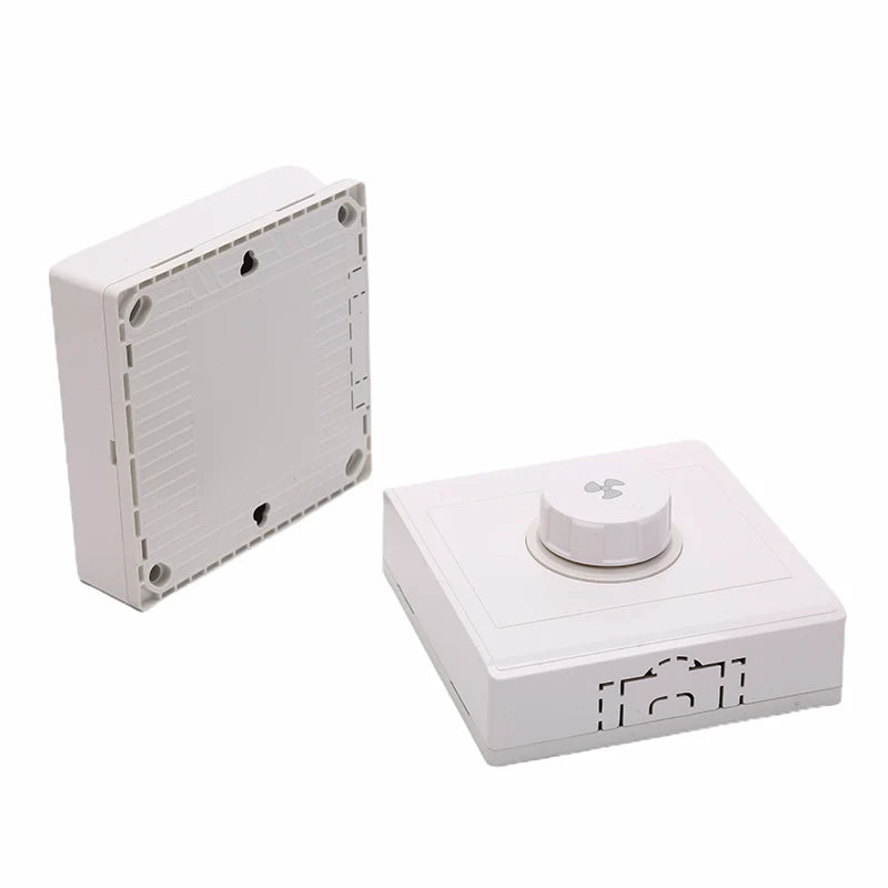 New 1PC Plastic AC220V 10A 15W-300W White 86Type Ceiling Fan Adjustment Stepless Speed Controller Wall Switch