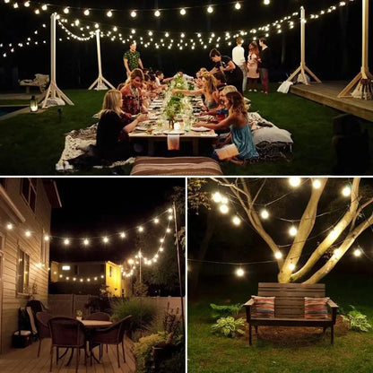 2026 New Solar Crystal Globe LED String Lights IP65 Waterproof Outdoor Fairy Light for Garden Party Christmas Decor