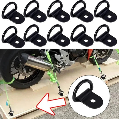100/10PCS D Shape Pull Hook Tie Down Anchor Ring Iron Stainless Steel Cargo Tie Down Ring for Truck Trailers RV Boat Accessories