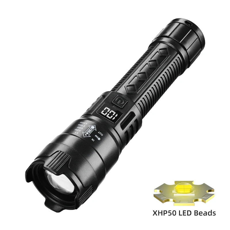 Rechargeable LED Pen Flashlight Mini Clip Waterproof Torch