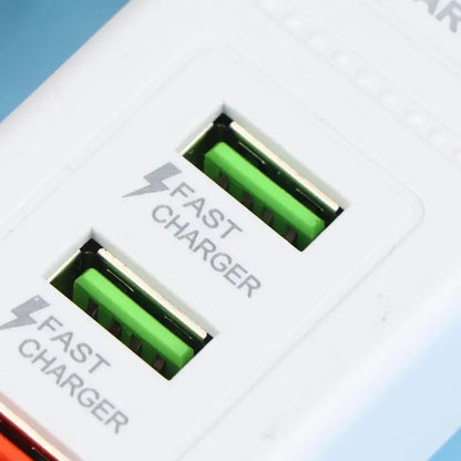 Multi Splitter Adapter Portable Travel Charger, 4 Ports USB Quick Charger, USB-C Charging Power Strip