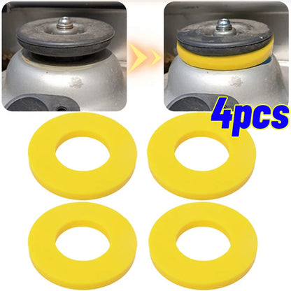 2pcs Silencer Pad Rubber Bushing Damper – Universal Front Strut Tower Mount Suspension Shock-Absorbing Bearing Washer for Bump Protection