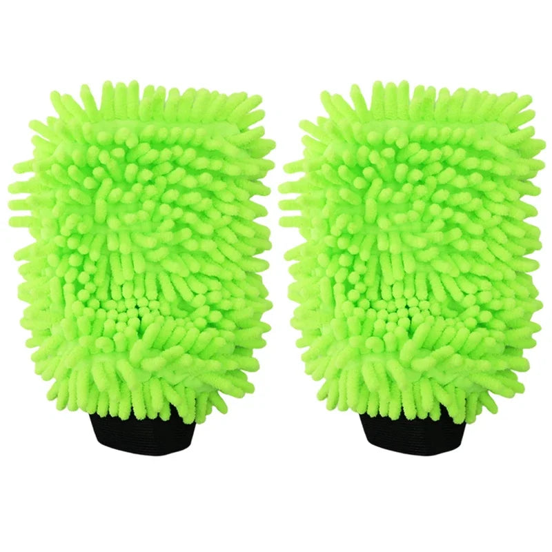 Microfiber Chenille Cleaning Gloves Double-Sided Car Washing Gloves