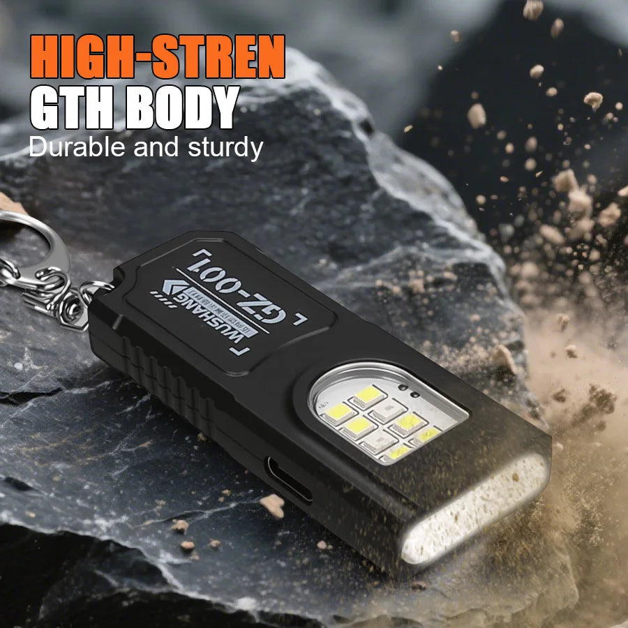 Rechargeable Mini Flashlight Super Bright COB Portable Work Light W/Magnetic Base Strobe Pen Clip-On Light Camping Emergency