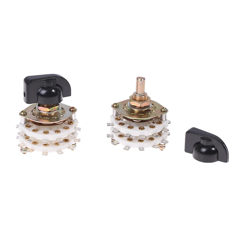 Channel Rotary Switch Selector 2/4 Pole 6-10 Position with Cap