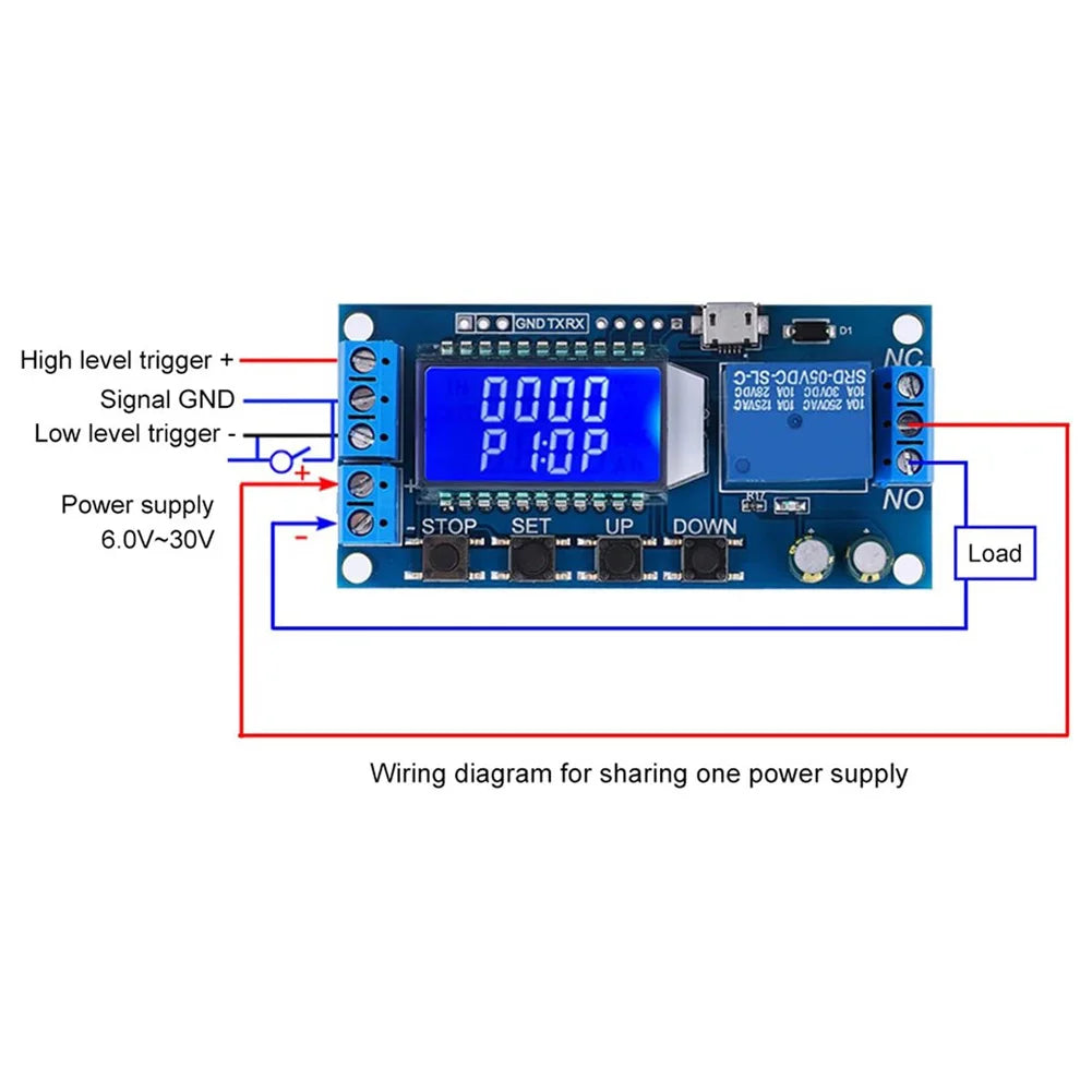 1pcs Timer Relay Industrial Timer Relay 5V/12V/24V Timer Module Switch With LCD Display Relay Module Electronic Components