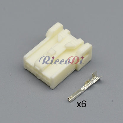 6 Pin Female Male Automotive Rear View Camera Wire Socket Connector 7282-8663 7283-8660