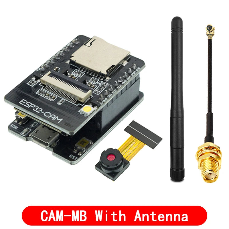 ESP32-CAM WiFi Bluetooth Development Board with OV2640 Camera and CH340 USB Interface