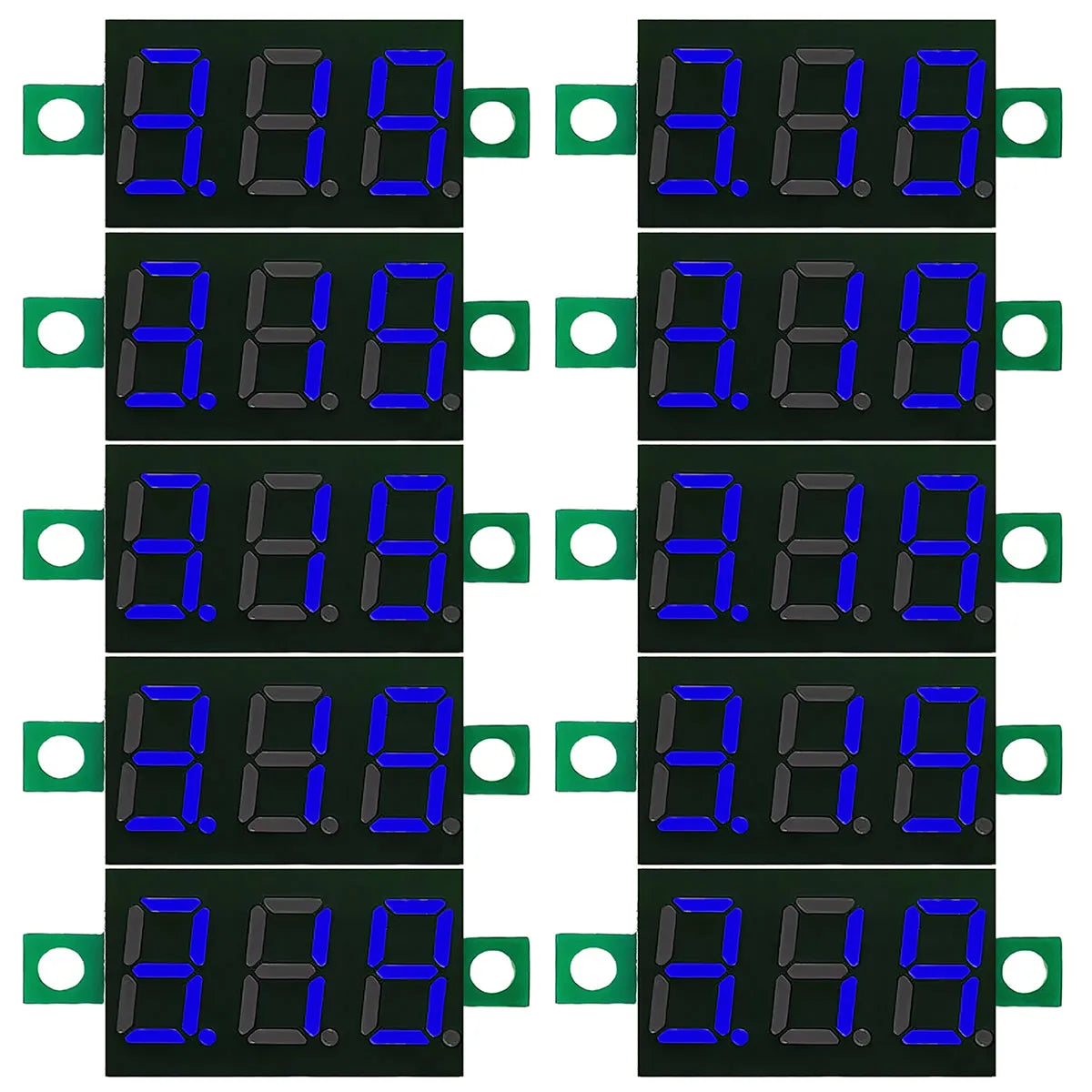 DC 4.5V-30V Mini Digital Two-Wire Voltmeter 0.36 Inch LED Display Voltage Tester Module Red Blue Green