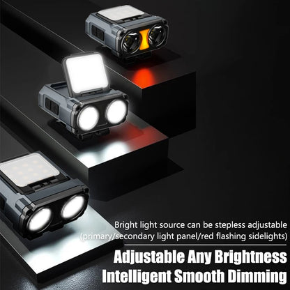 LED Sensor Headlight USB Rechargeable Portable Hat Clip Light Ultra Bright Outdoor Adventure Fishing Lighting Searchlight Torch