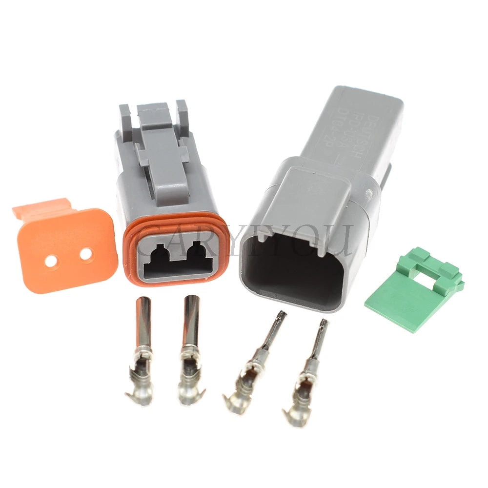 2 Pin Male Female Sealed Waterproof Electrical Wire Connector Plug 22-16AWG DT06-2S DT04-2P