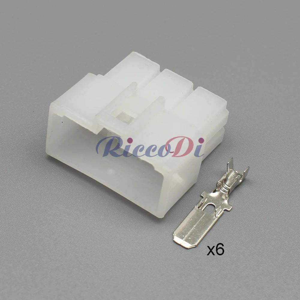 6 Pin Automotive Electrical Wiring Connector 6.3mm Female Male Socket 6120-2063 6110-4563