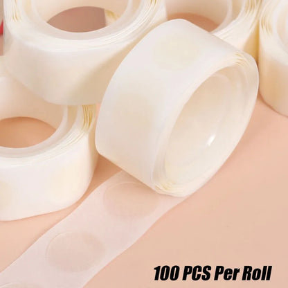 100 Point Balloon Adhesive Capsules Transparent Packaging Balloon Dispensing Point 1.2 Cm Diameter For Wedding Room Decorations
