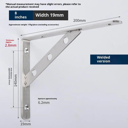2Pcs Angle Bracket Heavy Duty For Wall Angle Bracket Stainless Steel L Type Bracket