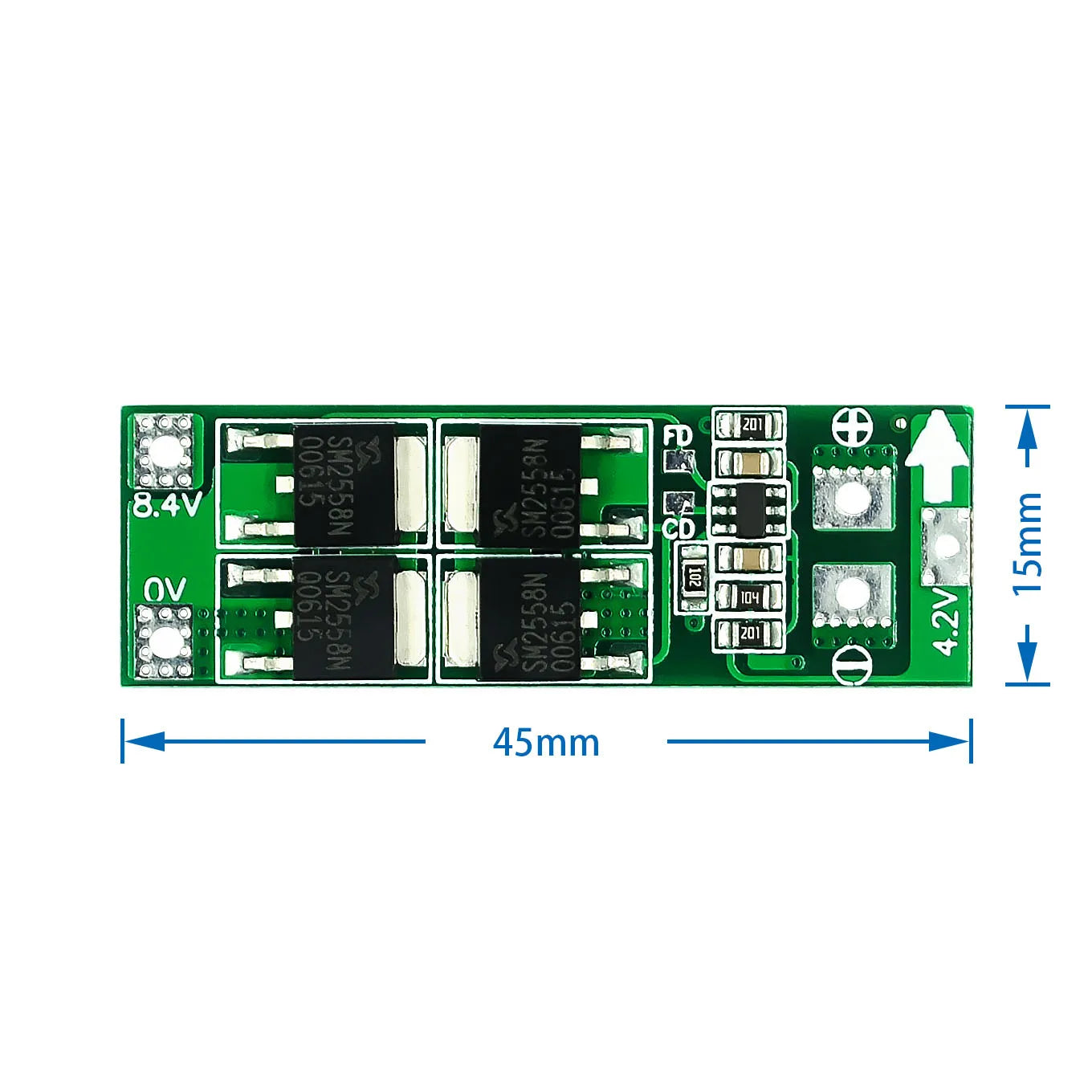 2S 7.4V/8.4V Li-ion Battery Protection Board – 20A Balanced BMS for 18650 Cells