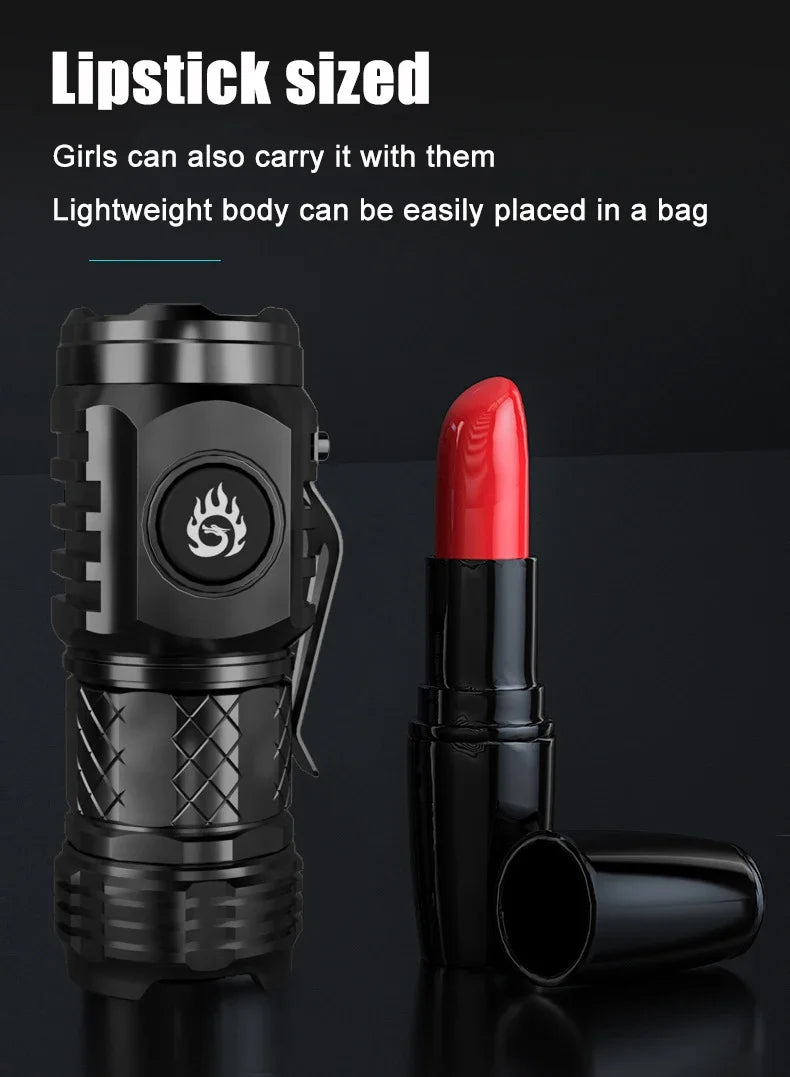 High Quality 3*SST20 LED Flashlight Built-in Battery USB Rechargeable Pen Clip Head Flashlight Waterproof Camping Hiking Torch