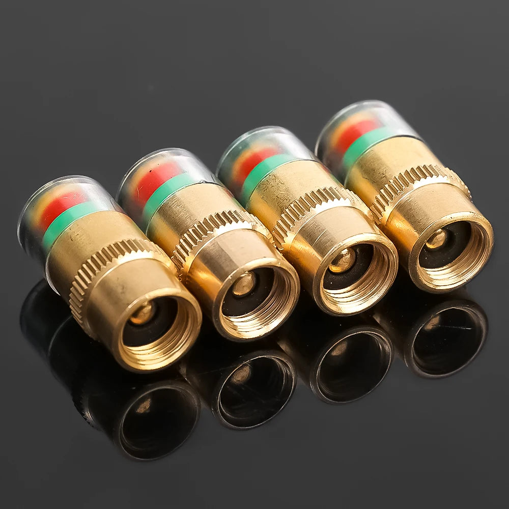 8/1pcs Motorcycle Car Tire Pressure Monitor Valve Cap Sensor Indicator Eye Alert Auto Tire Pressure Inspection Tool Tire Valve