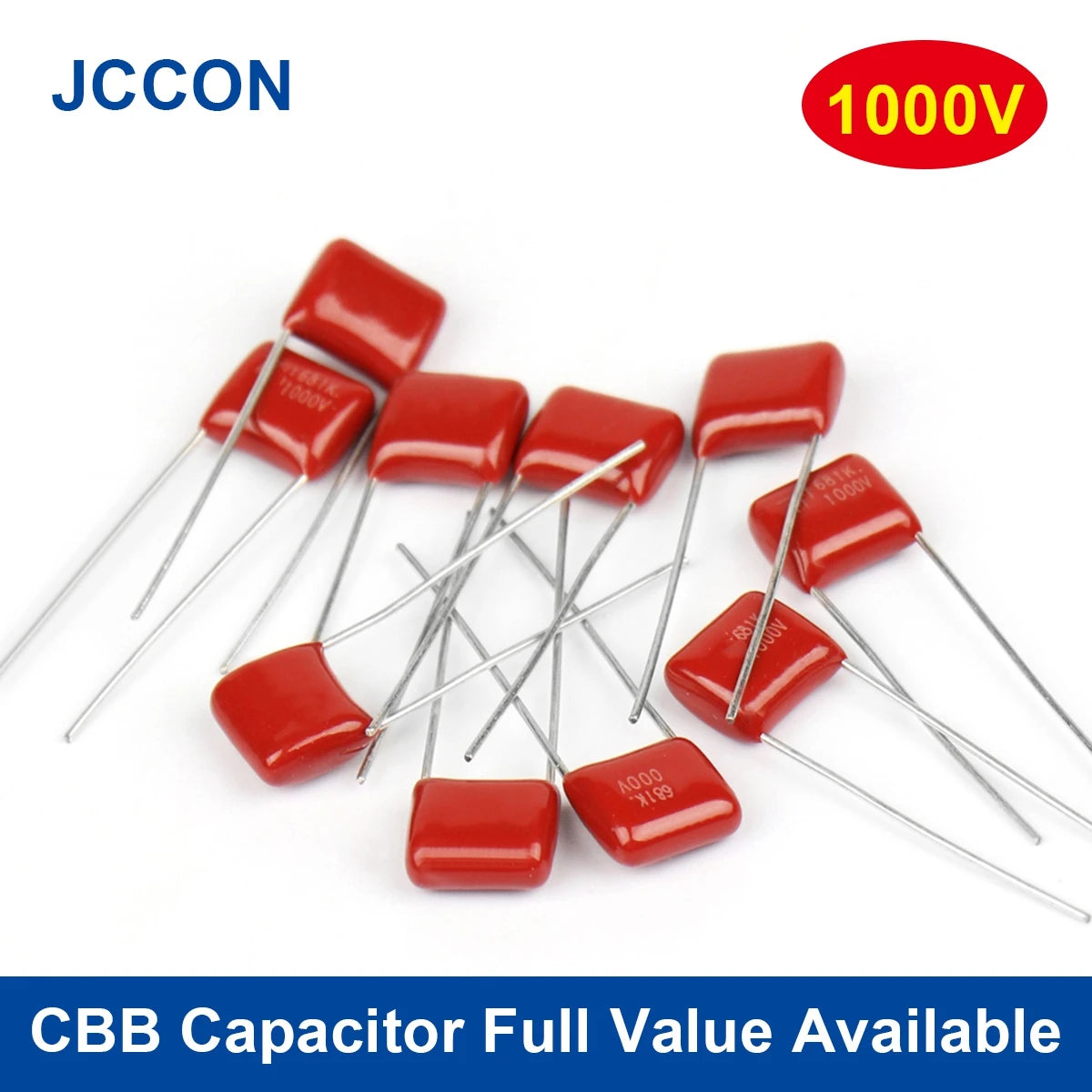 CBB Polypropylene Film Capacitors 1000V 8/10/15/20MM 100pF–330nF