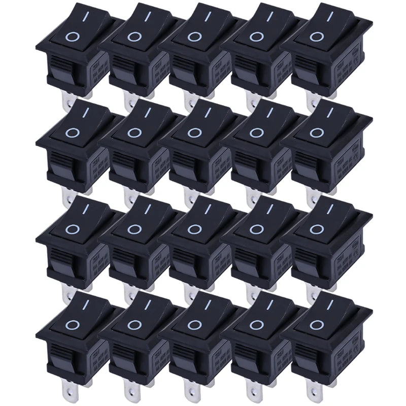 KCD11 Rocker Switch SPST 2-Pin 6A 250V – 21x15mm Snap-In ON/OFF