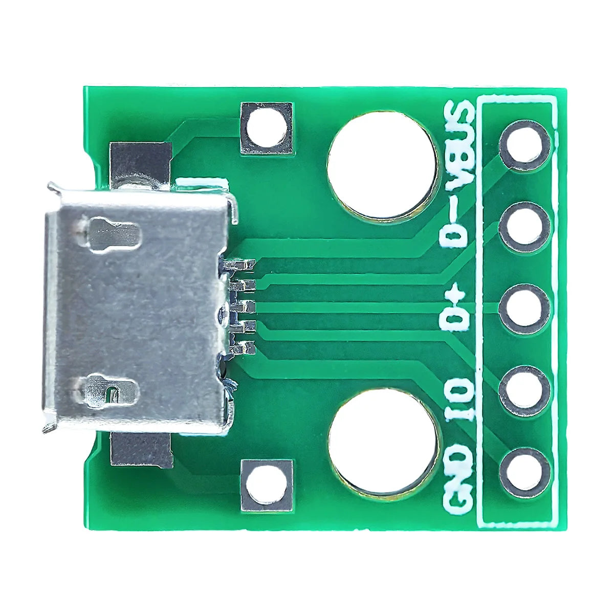Micro USB to DIP Adapter 5-Pin Female Connector PCB Converter for Breadboard and DIY Electronics