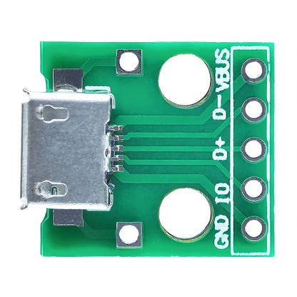 Micro USB to DIP Adapter 5-Pin Female Connector PCB Converter for Breadboard and DIY Electronics
