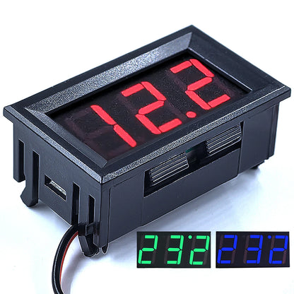 DC 4.5V-30V Digital Voltmeter Ammeter 0.56 Inch Two-Wire LED Display Voltage Current Meter for Car Motorcycle and DIY Electronics